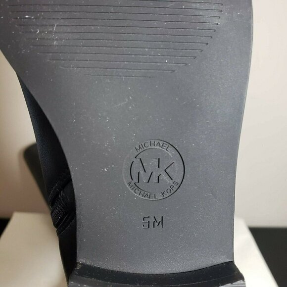 MICHAEL Michael Kors Womens Black Bromley Leather Knee High Riding Boots Size 5M - Picture 7 of 9